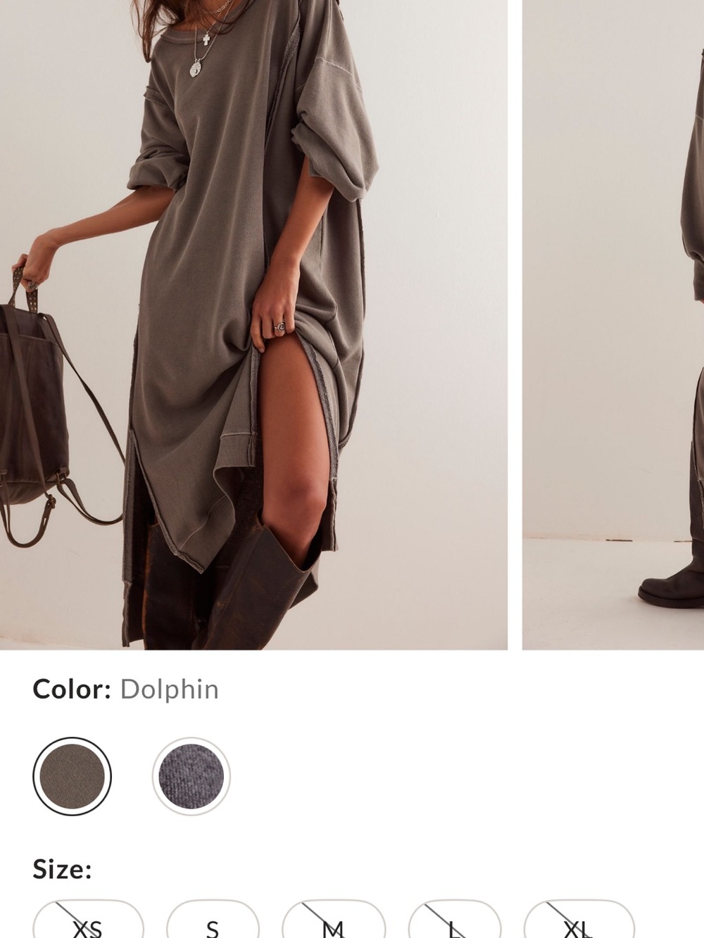 Free People sold out in dolphin  ~ we the free ~ NWT so comfy and wear anywhere!
